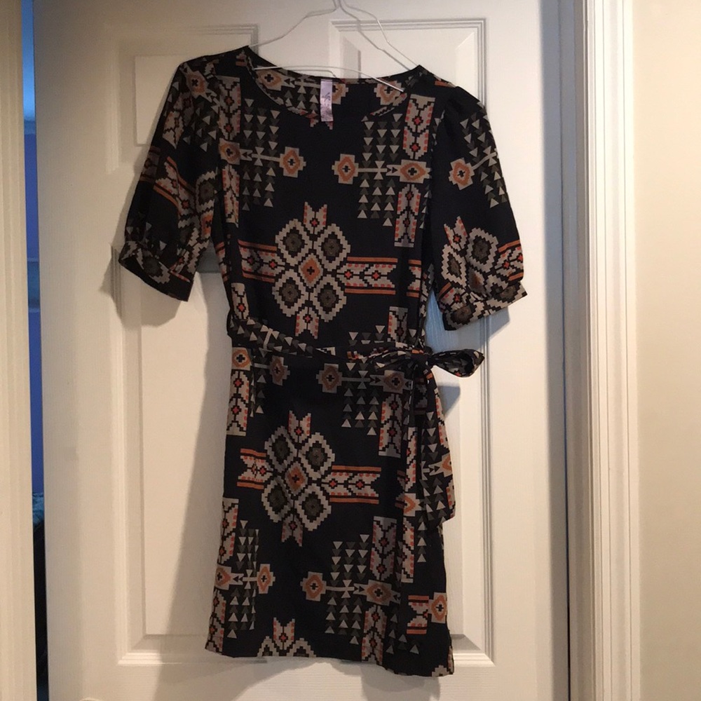 Aztec Print Navy Blue dress Small